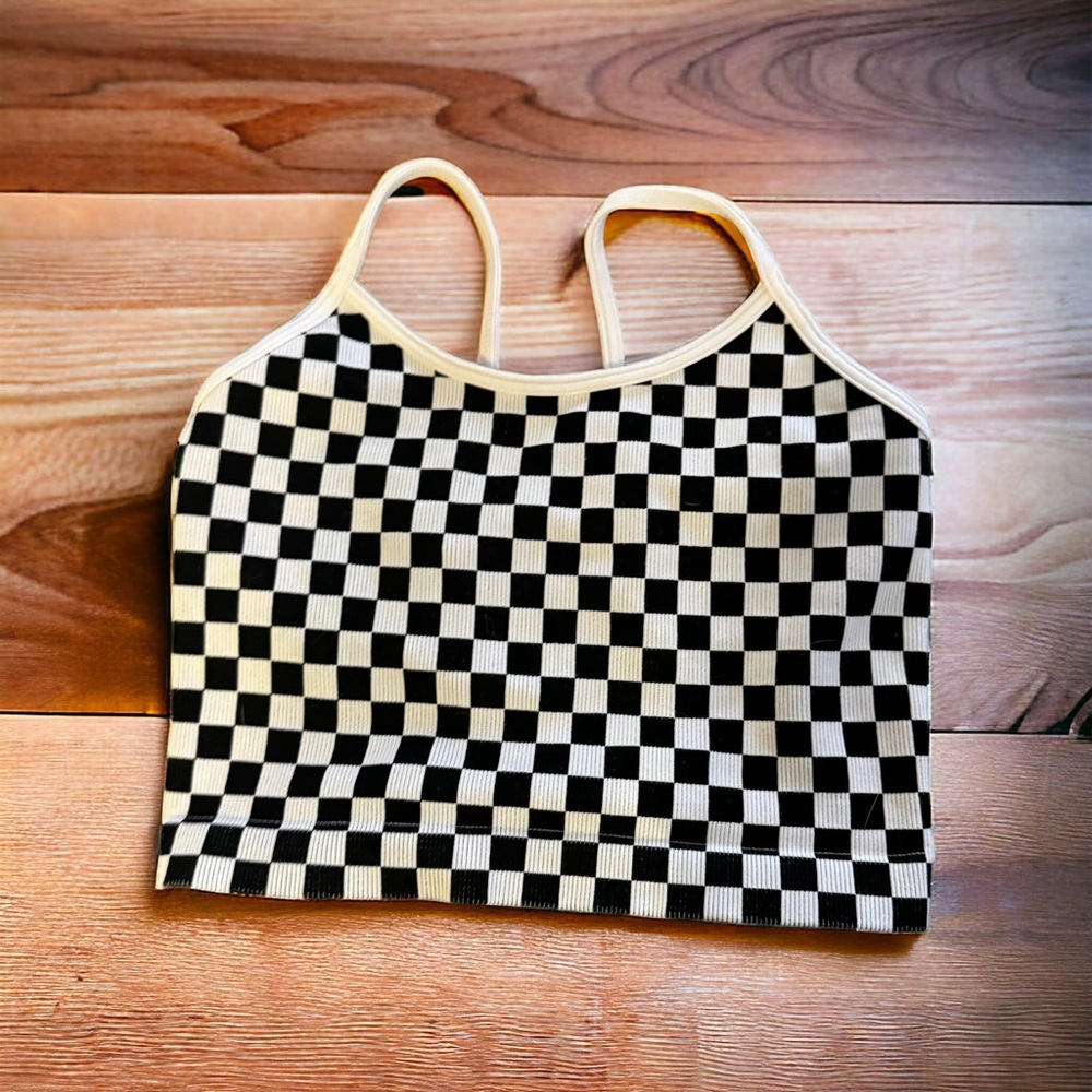 Girls Checkered Tankini